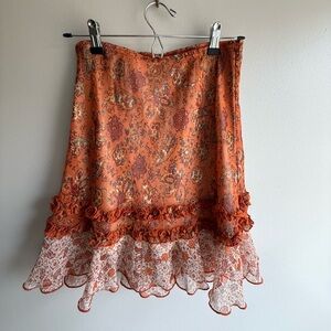 Boho Y2K floral skirt